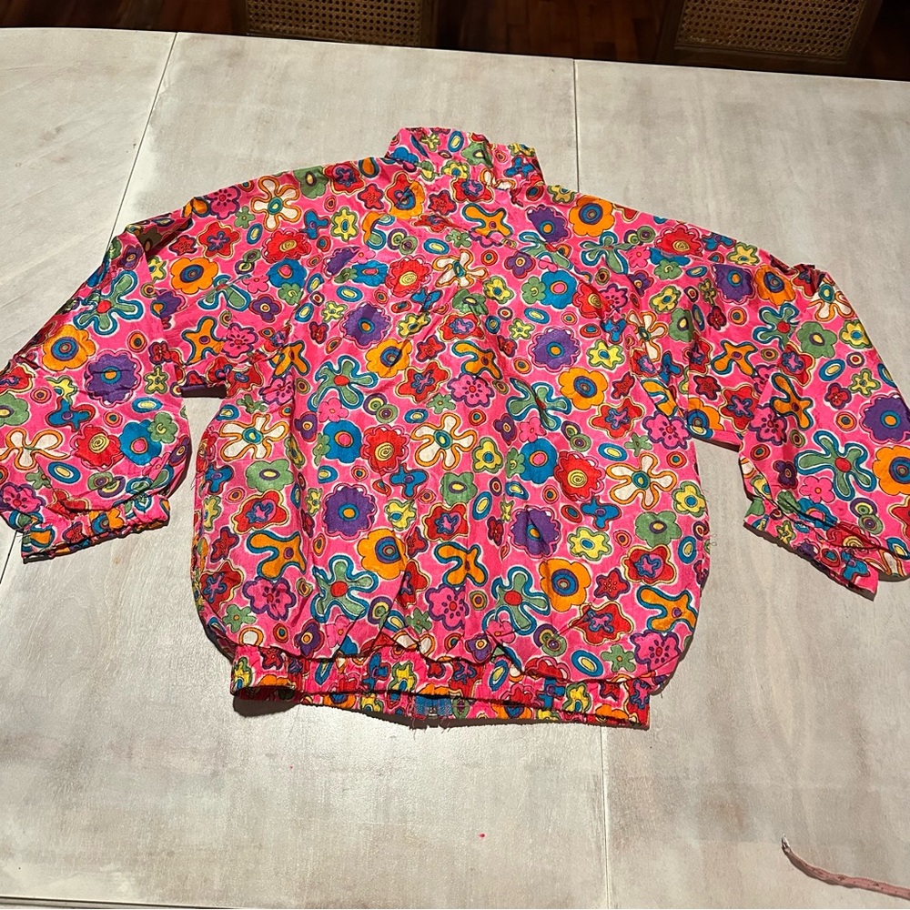 Vintage Colorful Floral Windbreaker - Picture 8 of 8